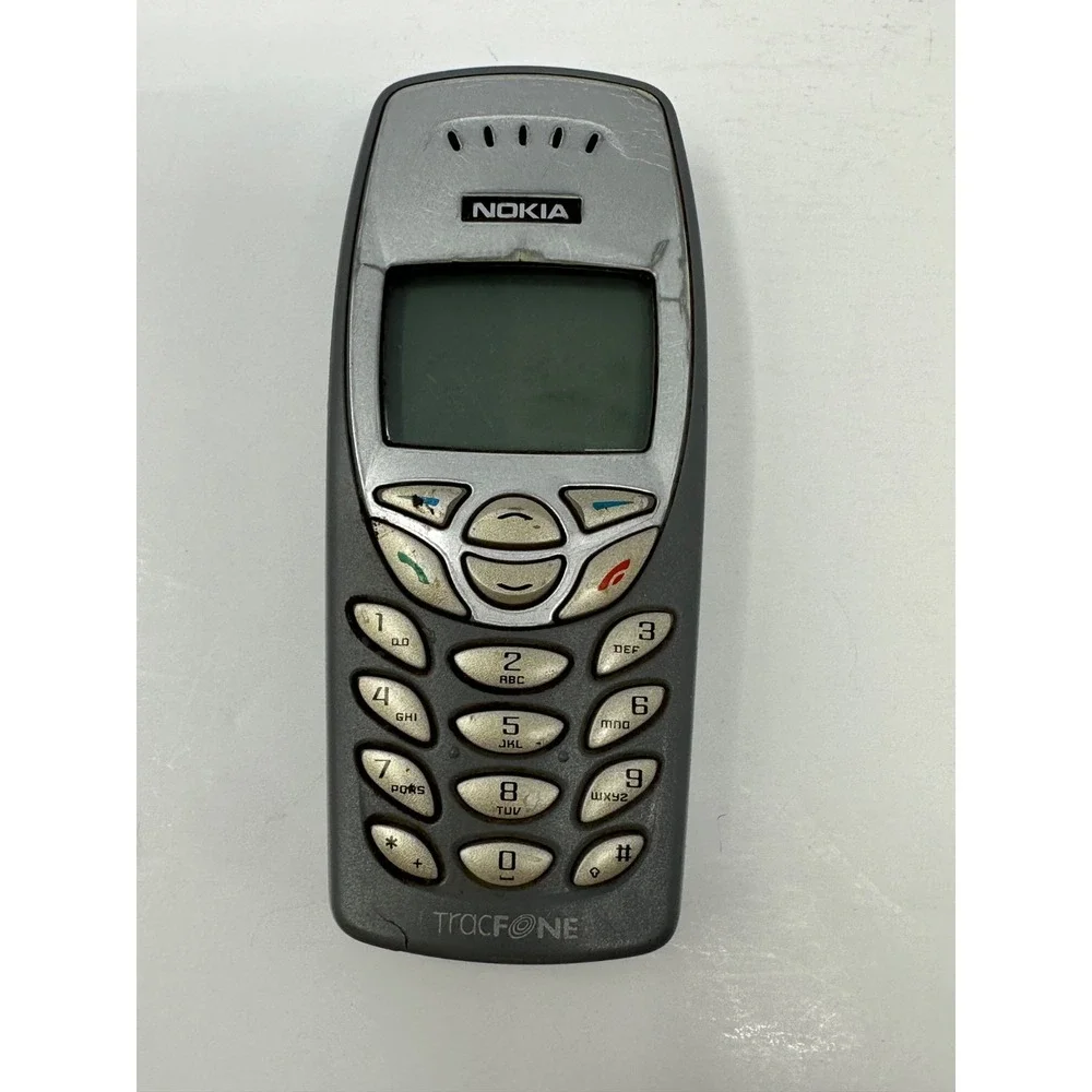Nokia 1221 Tracfone Keypad Cell Phone Gray Silver Tested Working C1